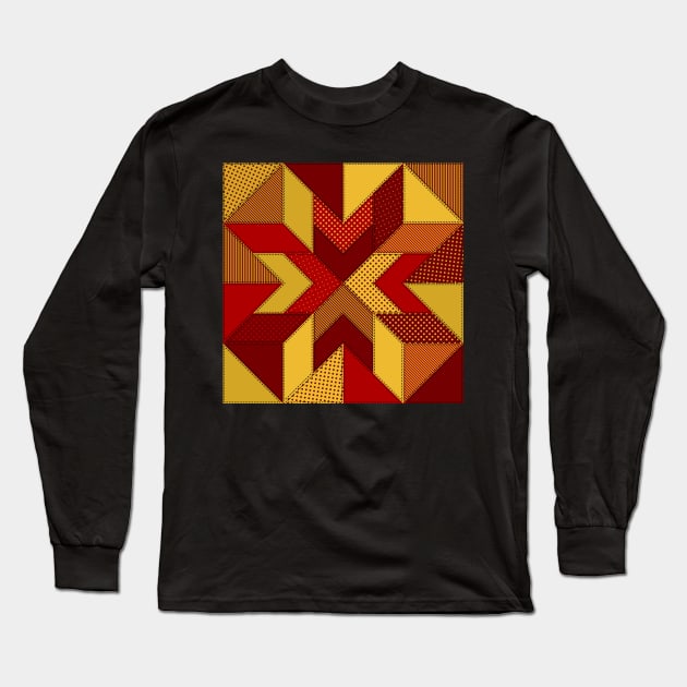 Godric's Quilt 1 Long Sleeve T-Shirt by implexity